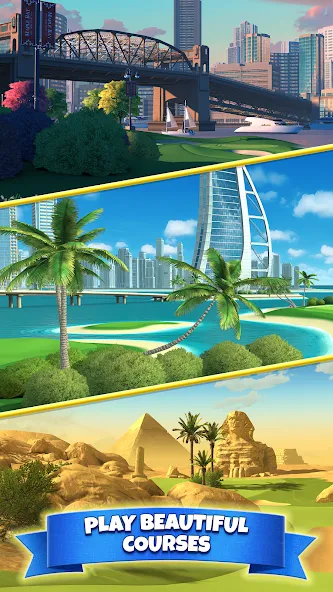 Golf Clash MOD APK — Безлимитные мячи и бустеры — скриншот 2