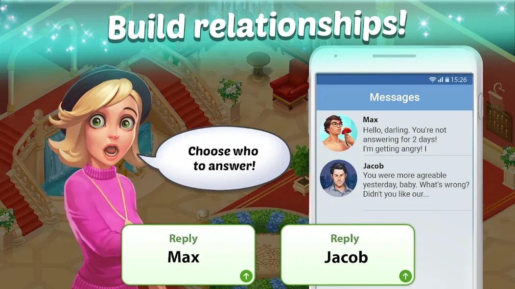 Family Hotel: love & match-3 MOD APK — Безлимитные монеты и жизни — скриншот 5