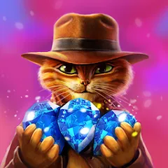 Скачать Indy Cat: Match 3 Adventure на телефон — Безлимитные жизни и усиленные бустеры