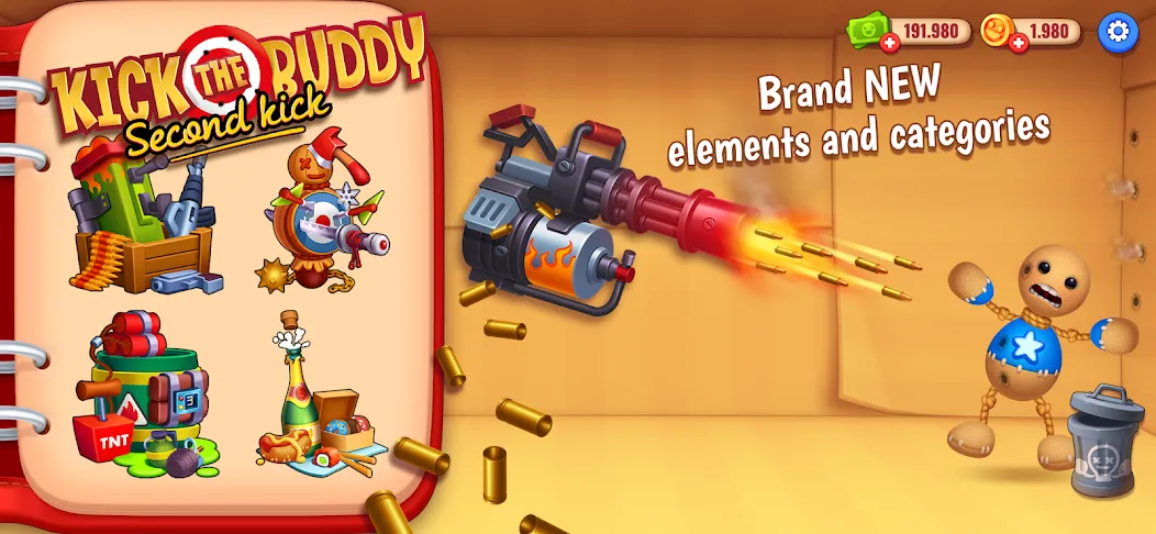 Kick the Buddy: Second Kick MOD — Безлимитные деньги и оружие на Андроид — скриншот 2 Kick the Buddy: Second Kick MOD — Безлимитные деньги и оружие на Андроид — скриншот 2