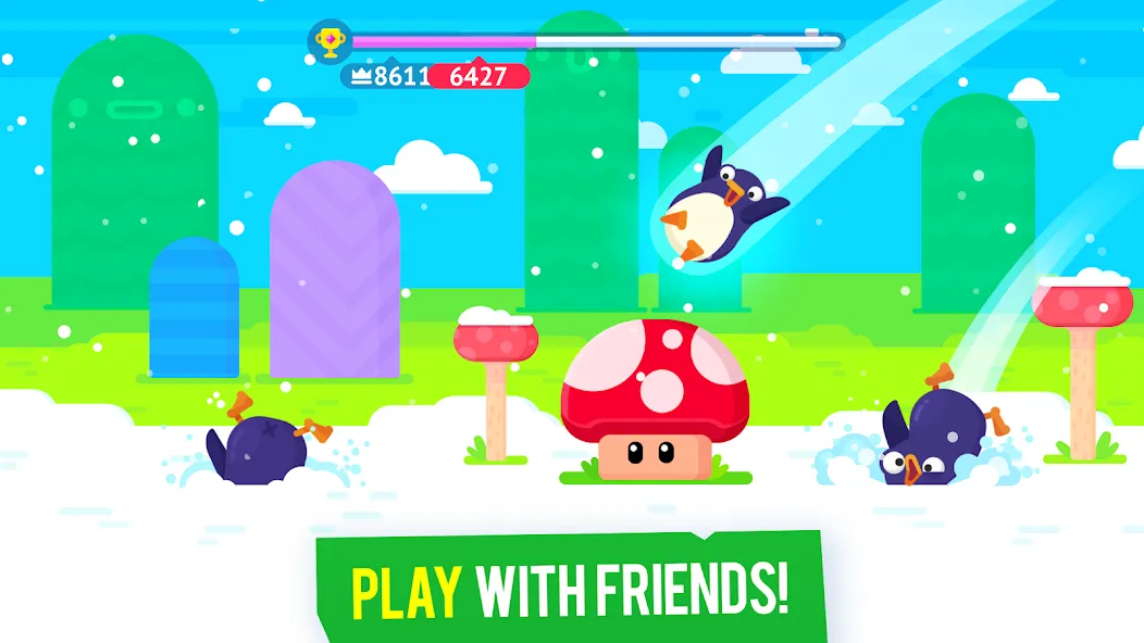 Скачать Bouncemasters: Penguin Games на телефон — Безлимитные монеты и усиленный прыжок — скриншот 3 Скачать Bouncemasters: Penguin Games на телефон — Безлимитные монеты и усиленный прыжок — скриншот 3