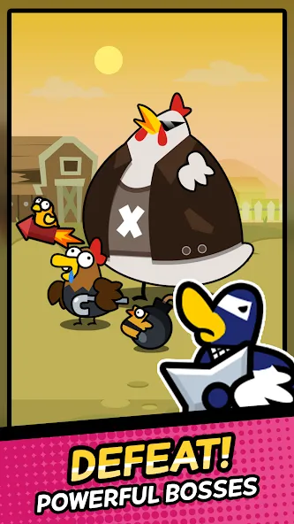 Скачать Duck vs Chicken : Idle Defense — Последняя версия (Безлимитные деньги и усиленная защита) — скриншот 4