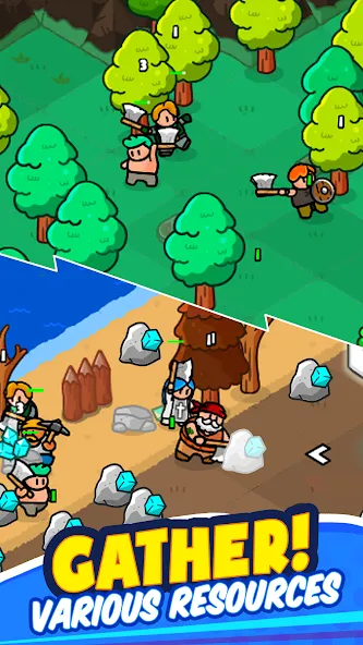Rumble Heroes - Adventure RPG — Мод: Безлимитные деньги и усиленные герои — скриншот 2