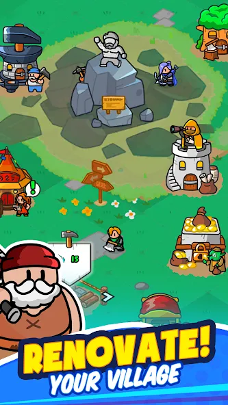 Rumble Heroes - Adventure RPG — Мод: Безлимитные деньги и усиленные герои — скриншот 3