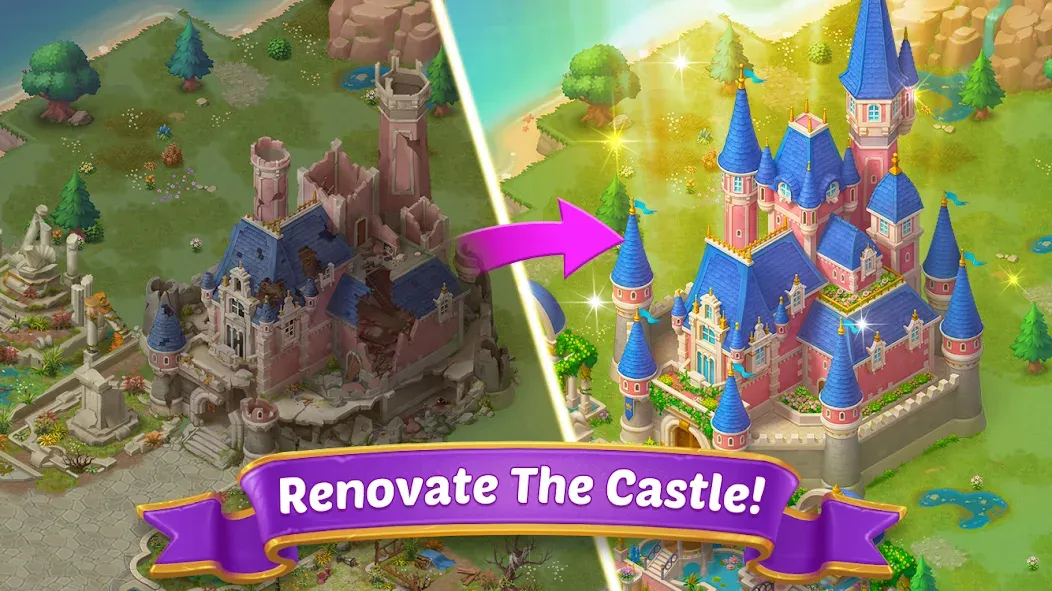 Merge Castle: Match 3 Puzzle Mod APK Безлимитные монеты и открытые уровни — Скачать на Андроид — скриншот 5