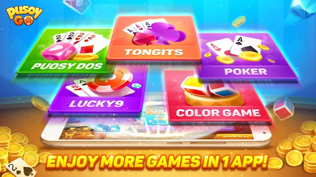 Скачать Pusoy Go-Competitive 13 Cards (Мод: Безлимитные монеты и алмазы) на Андроид — скриншот 5