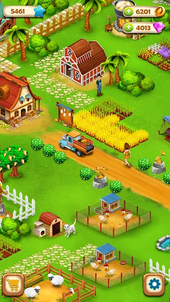 Скачать Country Valley Farming Game (Мод: Безлимитные монеты и ресурсов) на Андроид — скриншот 3