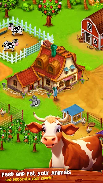 Скачать Country Valley Farming Game (Мод: Безлимитные монеты и ресурсов) на Андроид — скриншот 4