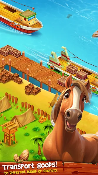 Скачать Country Valley Farming Game (Мод: Безлимитные монеты и ресурсов) на Андроид — скриншот 5