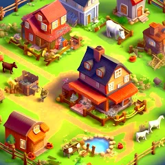 Скачать Country Valley Farming Game (Мод: Безлимитные монеты и ресурсов) на Андроид