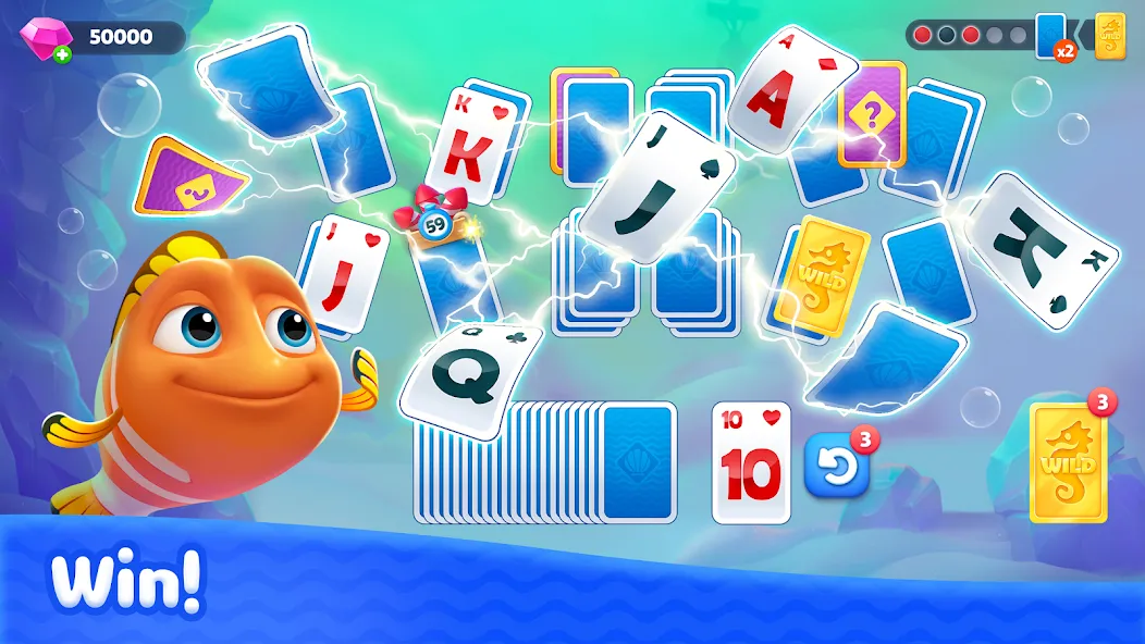 Fishdom Solitaire Mod APK Безлимитные монеты и жизни — Скачать на Андроид — скриншот 3 Fishdom Solitaire Mod APK Безлимитные монеты и жизни — Скачать на Андроид — скриншот 3