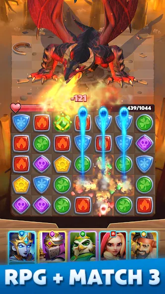 Скачать Puzzle Breakers: Champions War с модом — Безлимитные деньги и усиленные герои — скриншот 1