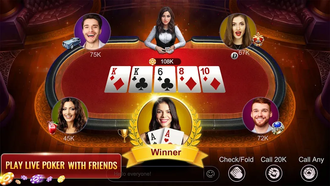 RallyAces Poker Mod APK Безлимитные фишки и открытые столы — Скачать на Андроид — скриншот 1