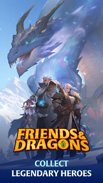 Скачать Friends & Dragons - Puzzle RPG — Модификация Безлимитные ресурсы и энергия — скриншот 1