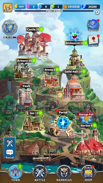 Скачать Friends & Dragons - Puzzle RPG — Модификация Безлимитные ресурсы и энергия — скриншот 3