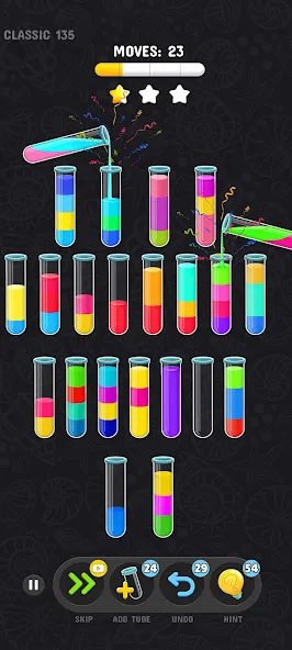 Color Water Sort Puzzle Games Mod APK Без рекламы и все уровни открыты — Скачать на Андроид — скриншот 3