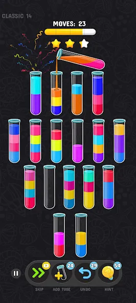 Color Water Sort Puzzle Games Mod APK Без рекламы и все уровни открыты — Скачать на Андроид — скриншот 4