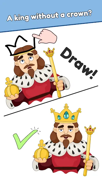 Скачать DOP: Draw One Part с модом — Безлимитные подсказки и монеты — скриншот 1