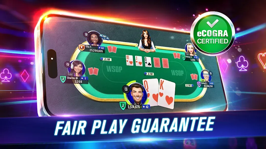 WSOP Poker: Texas Holdem Game (Мод Безлимитные фишки и открыты все столы) — скриншот 3