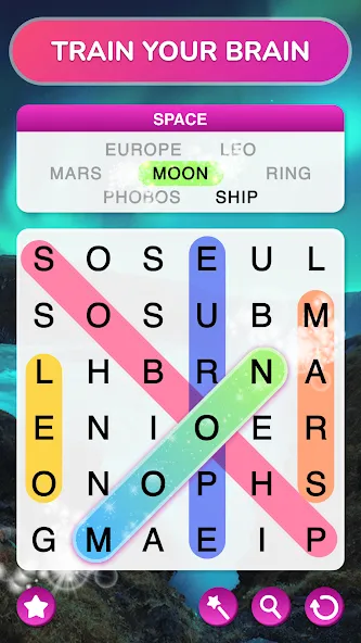 Скачать Word Search - Word Puzzle Game — Последняя версия (Безлимитные подсказки и ходы) — скриншот 2