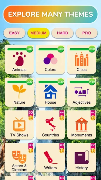 Скачать Word Search - Word Puzzle Game — Последняя версия (Безлимитные подсказки и ходы) — скриншот 4