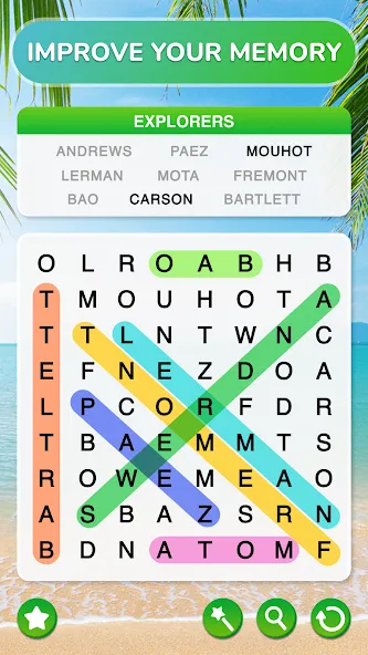 Скачать Word Search - Word Puzzle Game — Последняя версия (Безлимитные подсказки и ходы) — скриншот 5