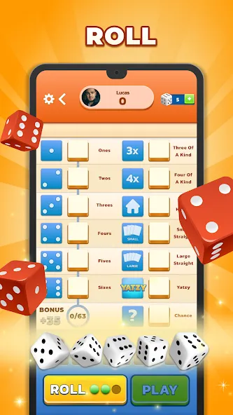 Скачать Yatzy - Fun Classic Dice Game — Последняя версия (Безлимитные броски и открыты бонусы) — скриншот 3 Скачать Yatzy - Fun Classic Dice Game — Последняя версия (Безлимитные броски и открыты бонусы) — скриншот 3