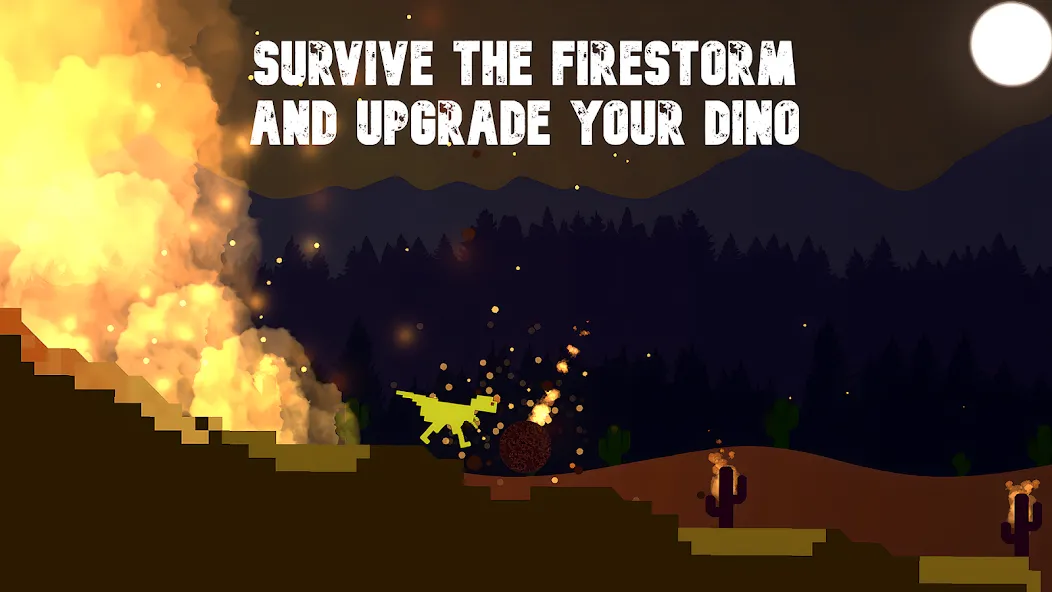 Скачать взломанную Dino Run Survival — Безлимитные ресурсы и режим выживания — скриншот 1