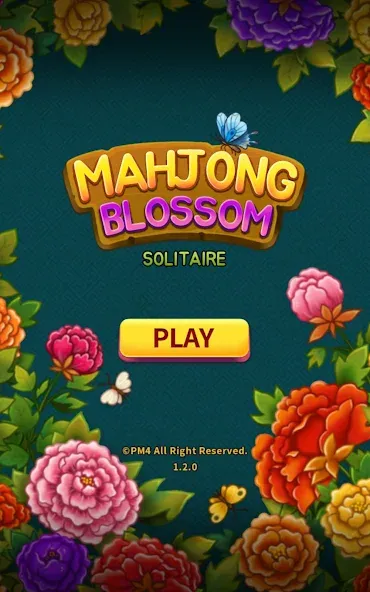Скачать Mahjong Blossom Solitaire (Мод: Без рекламы и бесконечные подсказки) на Андроид — скриншот 1