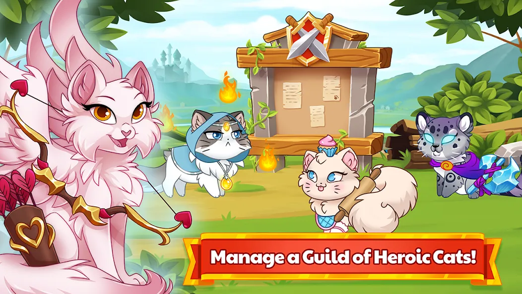Скачать Castle Cats - Idle Hero RPG на Android — Безлимитные деньги и энергия — скриншот 1 Скачать Castle Cats - Idle Hero RPG на Android — Безлимитные деньги и энергия — скриншот 1
