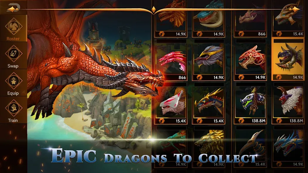 Скачать взлом War Dragons на Андроид — Безлимитные ресурсы и мощные драконы — скриншот 4