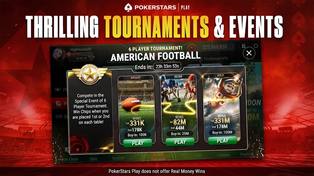 PokerStars Play: Texas Hold'em — Безлимитные фишки и открытые столы — скриншот 3