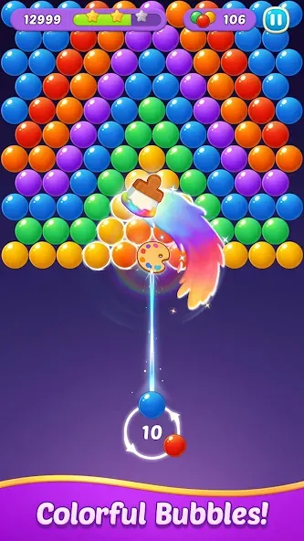 Взломанная Bubble Shooter Gem Puzzle Pop на Андроид — Без рекламы и много монет — скриншот 3