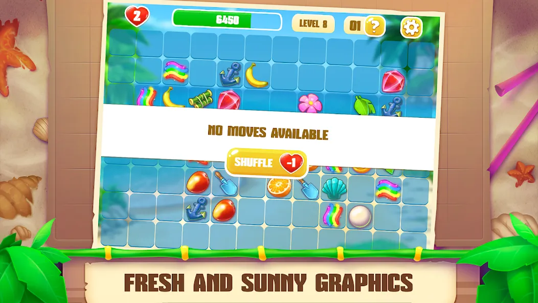 Скачать Onet Paradise: connect 2 tiles (Мод: Без рекламы и подсказок) на Андроид — скриншот 3