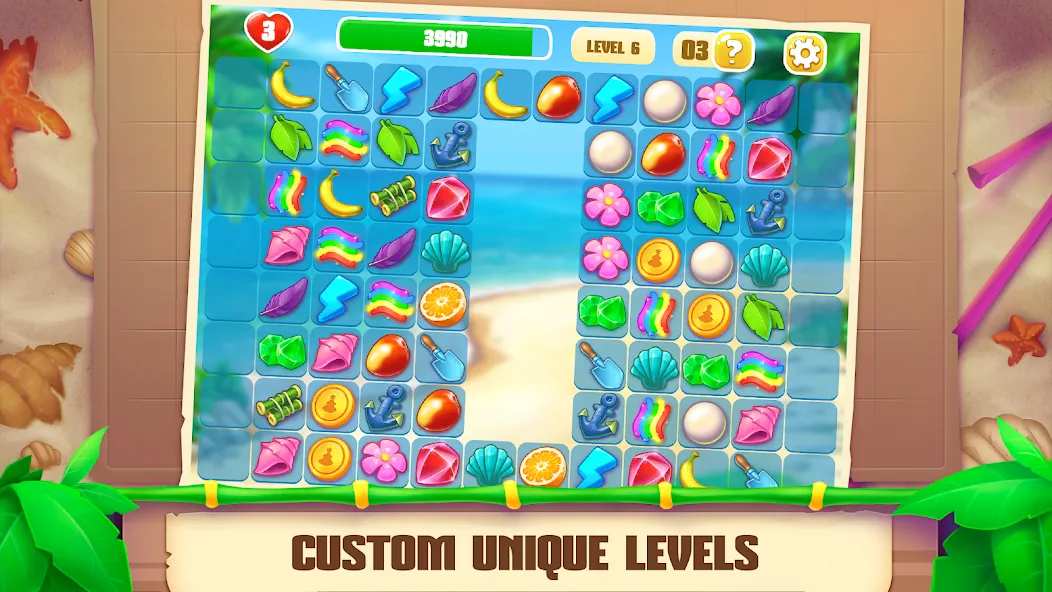 Скачать Onet Paradise: connect 2 tiles (Мод: Без рекламы и подсказок) на Андроид — скриншот 5