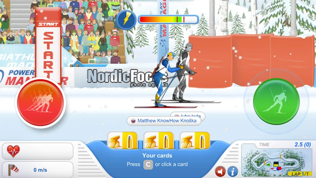 Скачать Biathlon Mania — Модификация Безлимитные деньги и энергия — скриншот 1