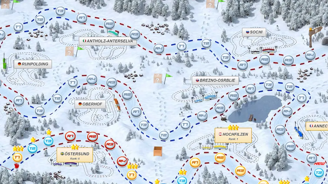 Скачать Biathlon Mania — Модификация Безлимитные деньги и энергия — скриншот 4