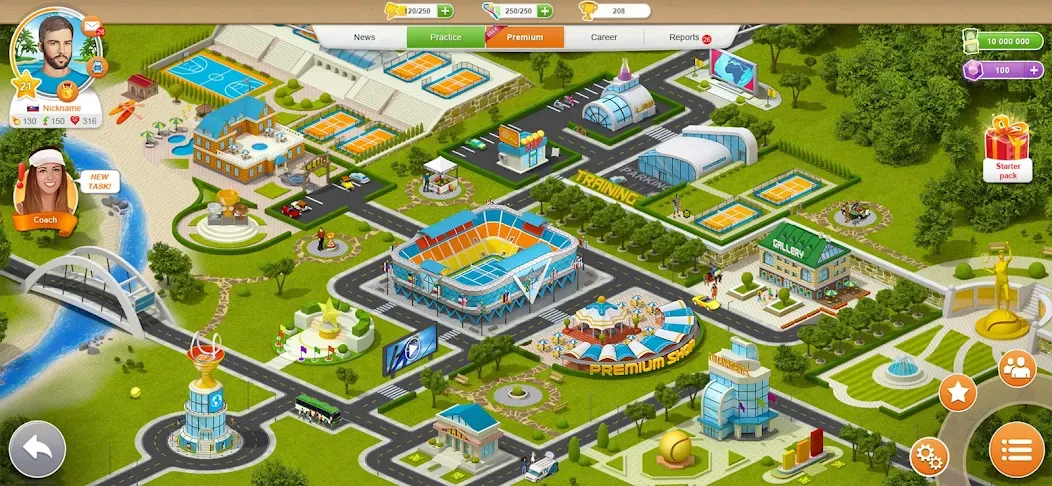 Скачать Tennis Mania Mobile на Андроид — Безлимитные монеты и все ракетки — скриншот 3