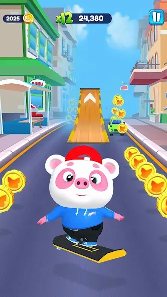 Скачать взлом Piggy Panda Run: Fun Game на Андроид — Безлимитные монеты и все скины — скриншот 3