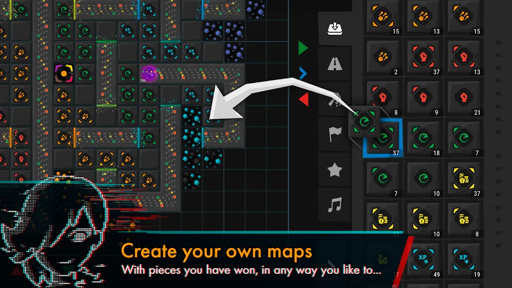Скачать Infinitode 2 - Tower Defense (Мод: Безлимитные ресурсы и открыты все уровни) на Андроид — скриншот 4
