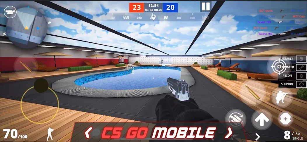 Скачать Epic Battle CS:FPS Mobile Game — Модификация Безлимитные патроны и оружие — скриншот 1