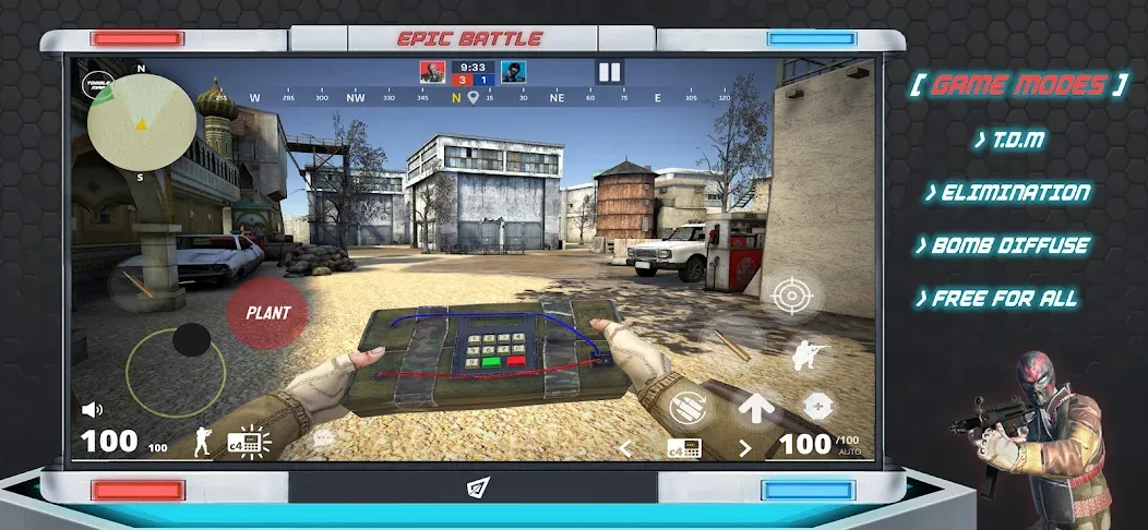 Скачать Epic Battle CS:FPS Mobile Game — Модификация Безлимитные патроны и оружие — скриншот 3