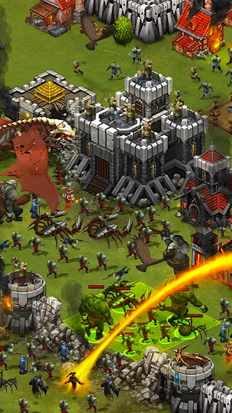 Throne Rush на Андроид — Мод Безлимитные ресурсы и мощная армия — скриншот 3 Throne Rush на Андроид — Мод Безлимитные ресурсы и мощная армия — скриншот 3