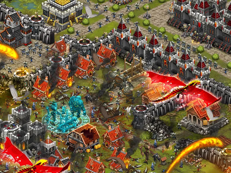 Throne Rush на Андроид — Мод Безлимитные ресурсы и мощная армия — скриншот 5 Throne Rush на Андроид — Мод Безлимитные ресурсы и мощная армия — скриншот 5