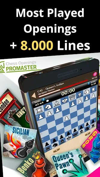 Скачать Chess Openings Promaster (Мод: Открыты все шахматные дебюты) на Андроид — скриншот 4