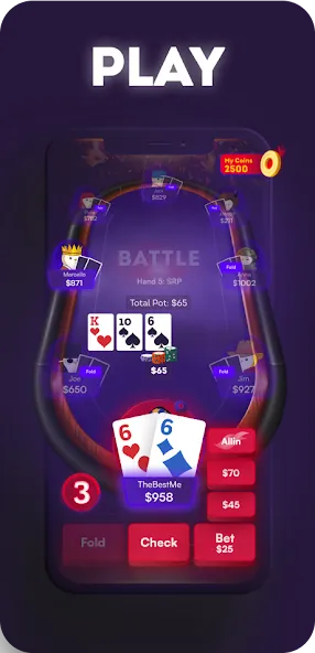 Скачать Prometheus: Battle Poker (Мод: Безлимитные фишки и бонусы) на Андроид — скриншот 1