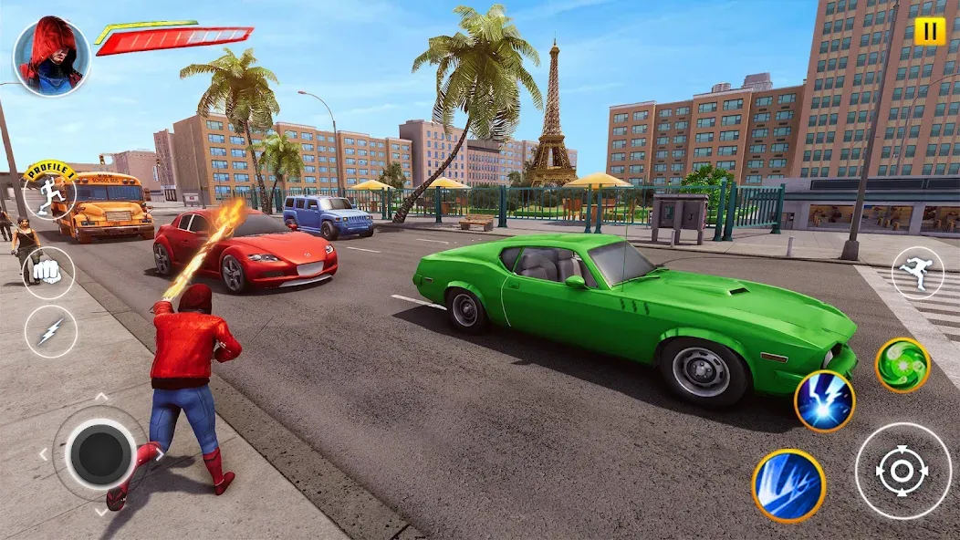 Incredible Flying SuperHero 3D MOD — Много денег и открытые уровни на Андроид — скриншот 2