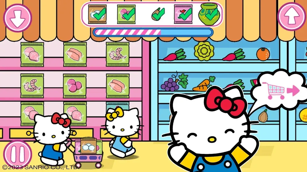 Скачать Hello Kitty: Kids Supermarket — Последняя версия (Безлимитные монеты и всё открыто) — скриншот 2