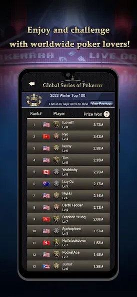 Скачать взломанную Pokerrrr 2: Texas Holdem Poker — Безлимитные фишки и все функции открыты — скриншот 5