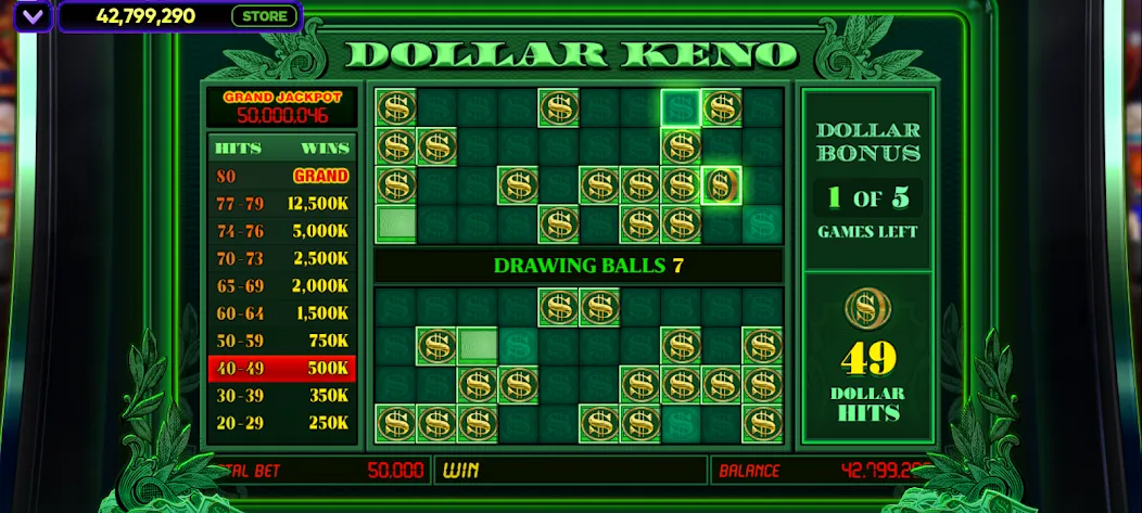 Взломанная Vegas Keno на Андроид — Безлимитные монеты и быстрые выигрыши — скриншот 3